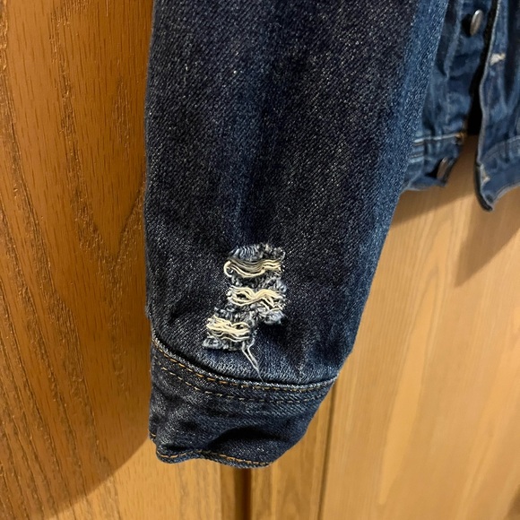 21 Men Custom Distressed Denim Jacket Men’s Small - Picture 5 of 7